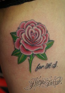 Shinji Tattooのももいろの薔薇のタトゥー画像16
